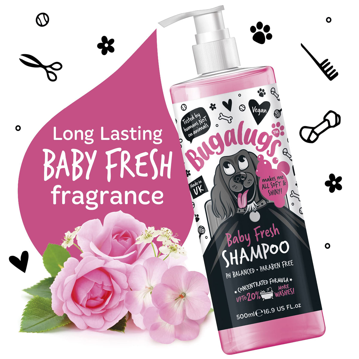 Baby Powder Scent Dog Shampoo 16.85 FL Oz S986107
