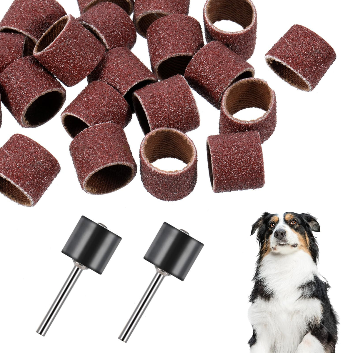 42 Pcs Pet Nail Grinder Replacement Kit with Sanding Bands W95244