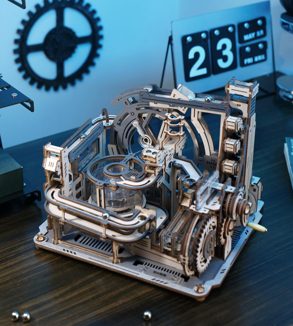 Motorized Wooden 3D Puzzle Marble Run Model R440
