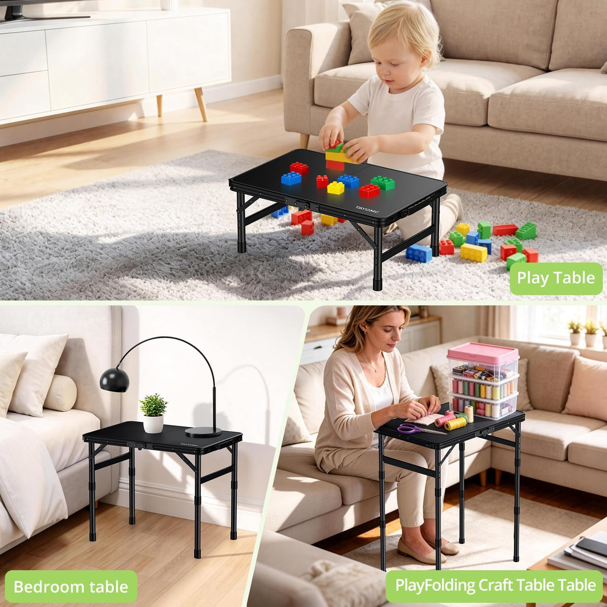 2ft Adjustable Folding Camping Table P2009