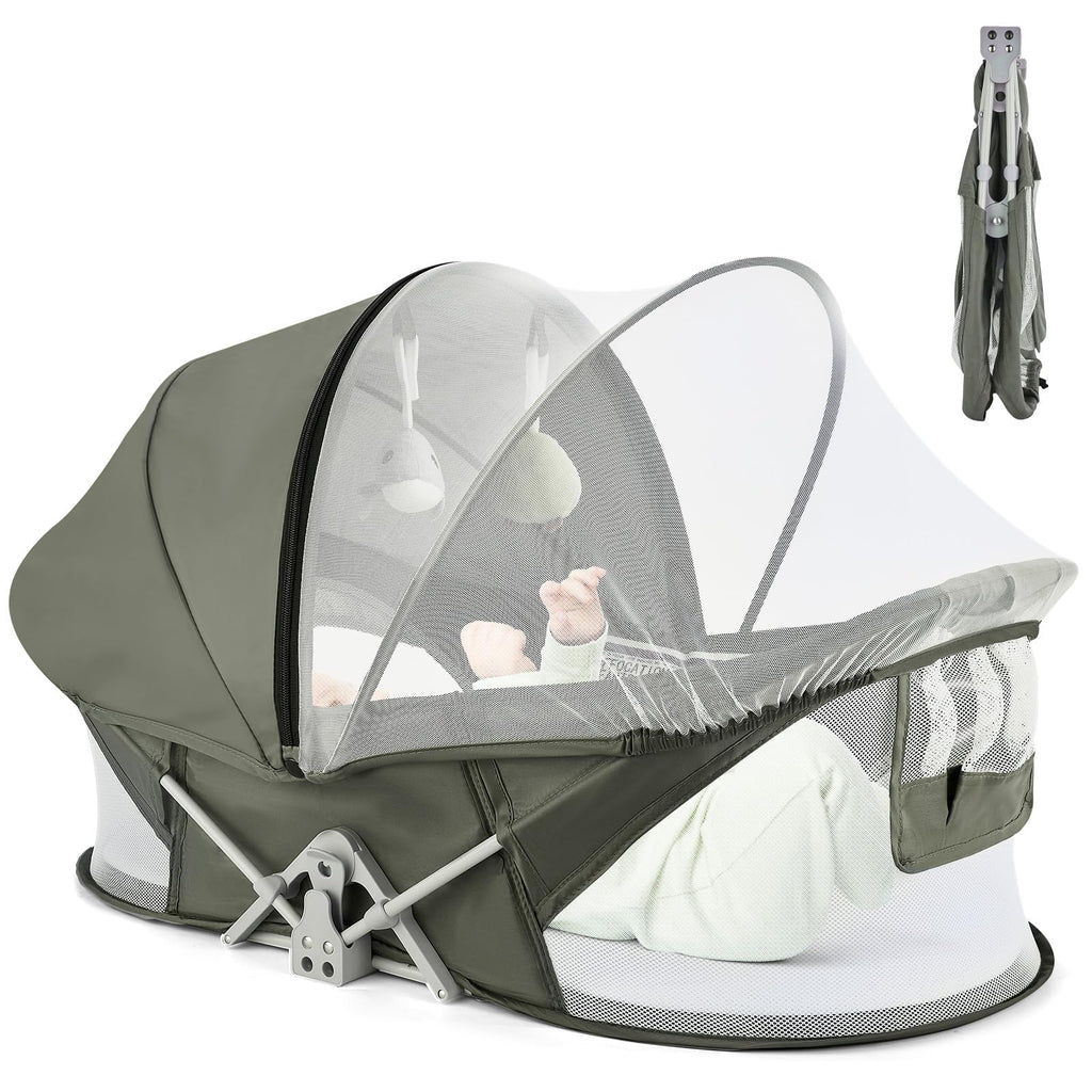 Portable Baby Bassinet with Mosquito Net & Sunshade L43072