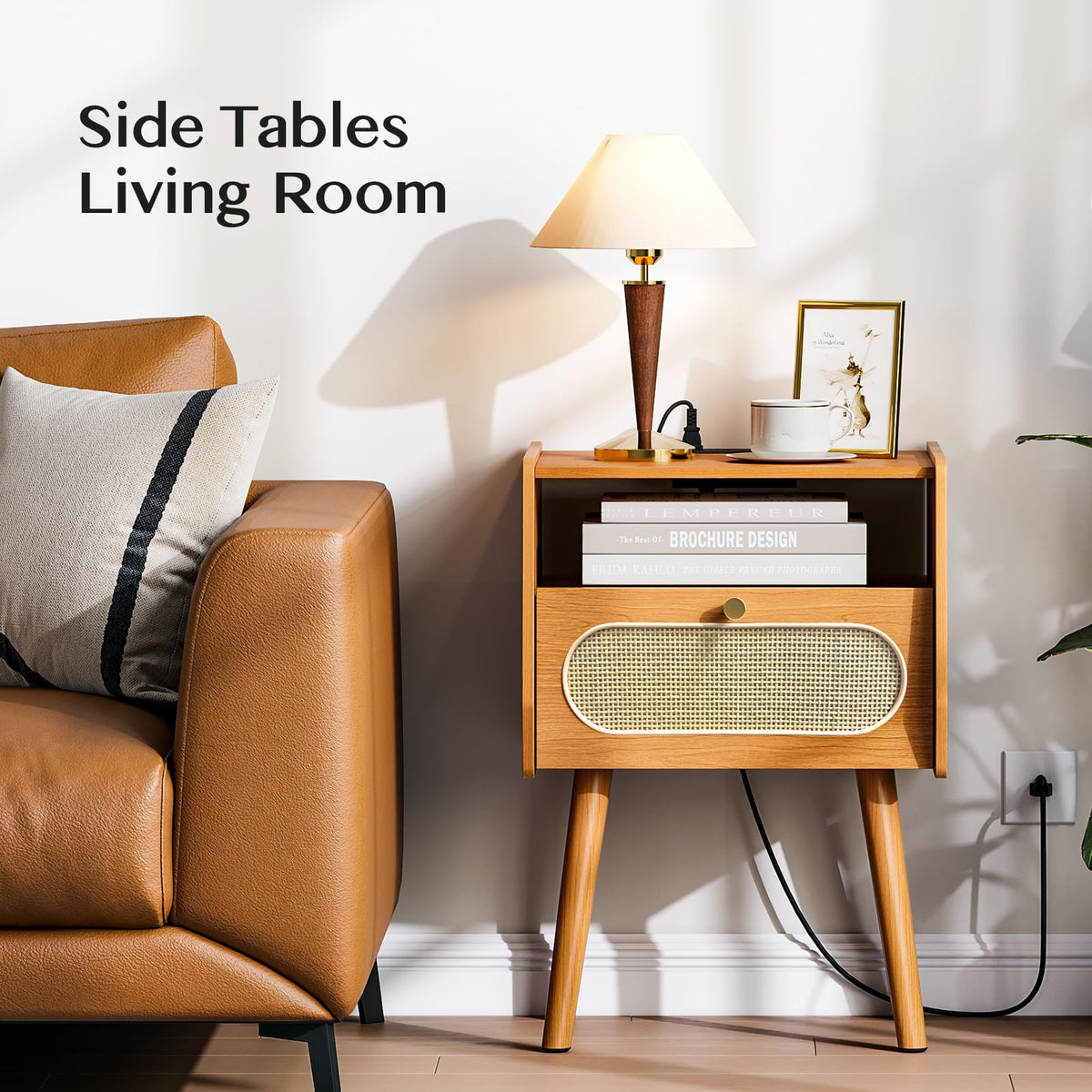 Mid Century Modern Nightstand Set of 2 X50146