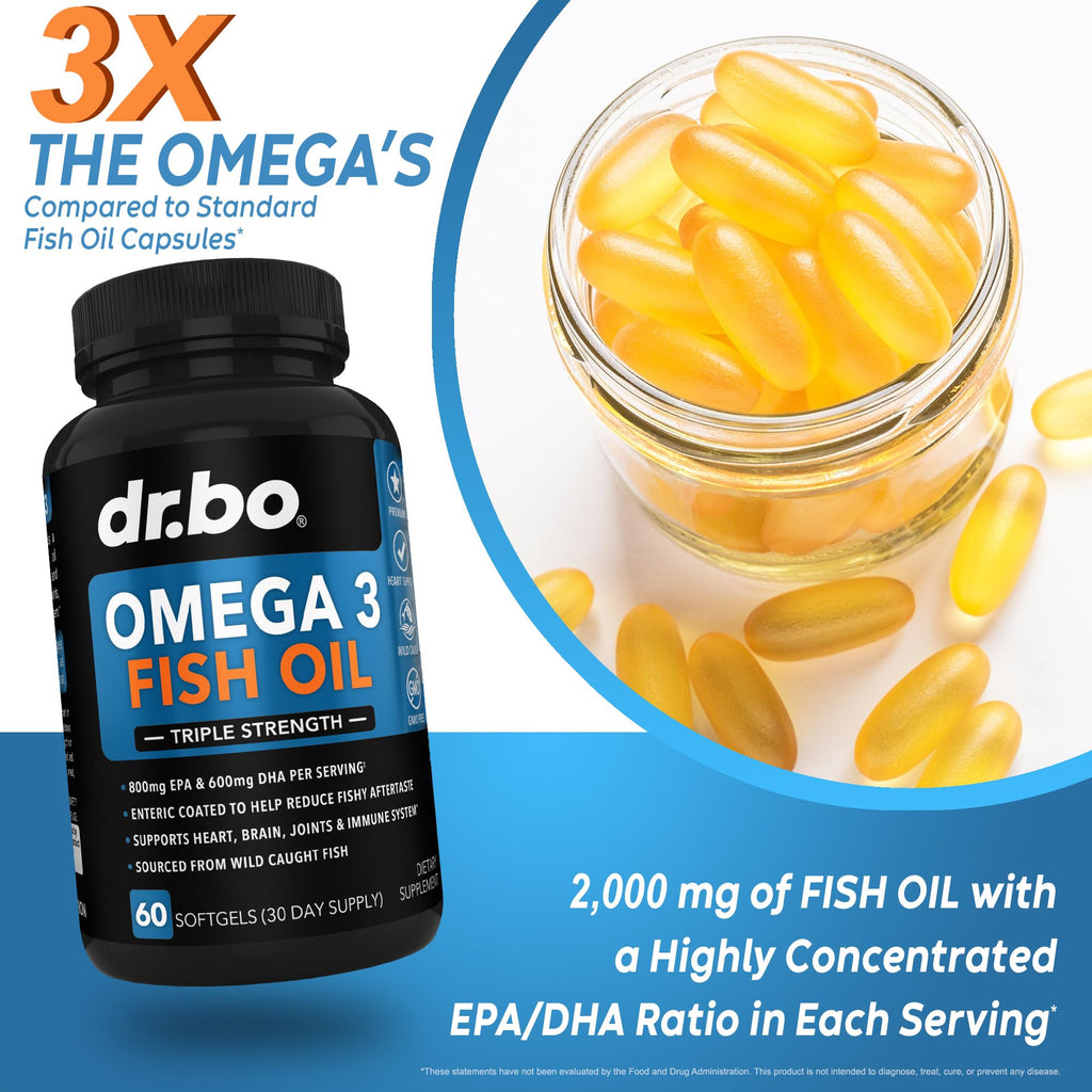 Omega 3 Fish Oil 2000mg EPA DHA 60 Softgels Z1846