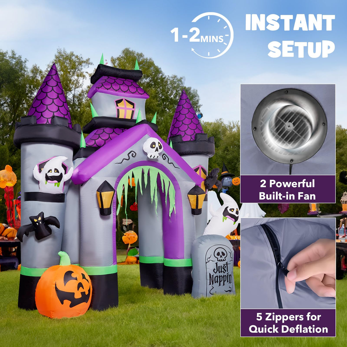 12 FT Halloween Inflatable Archway Outdoor Decoration R88760