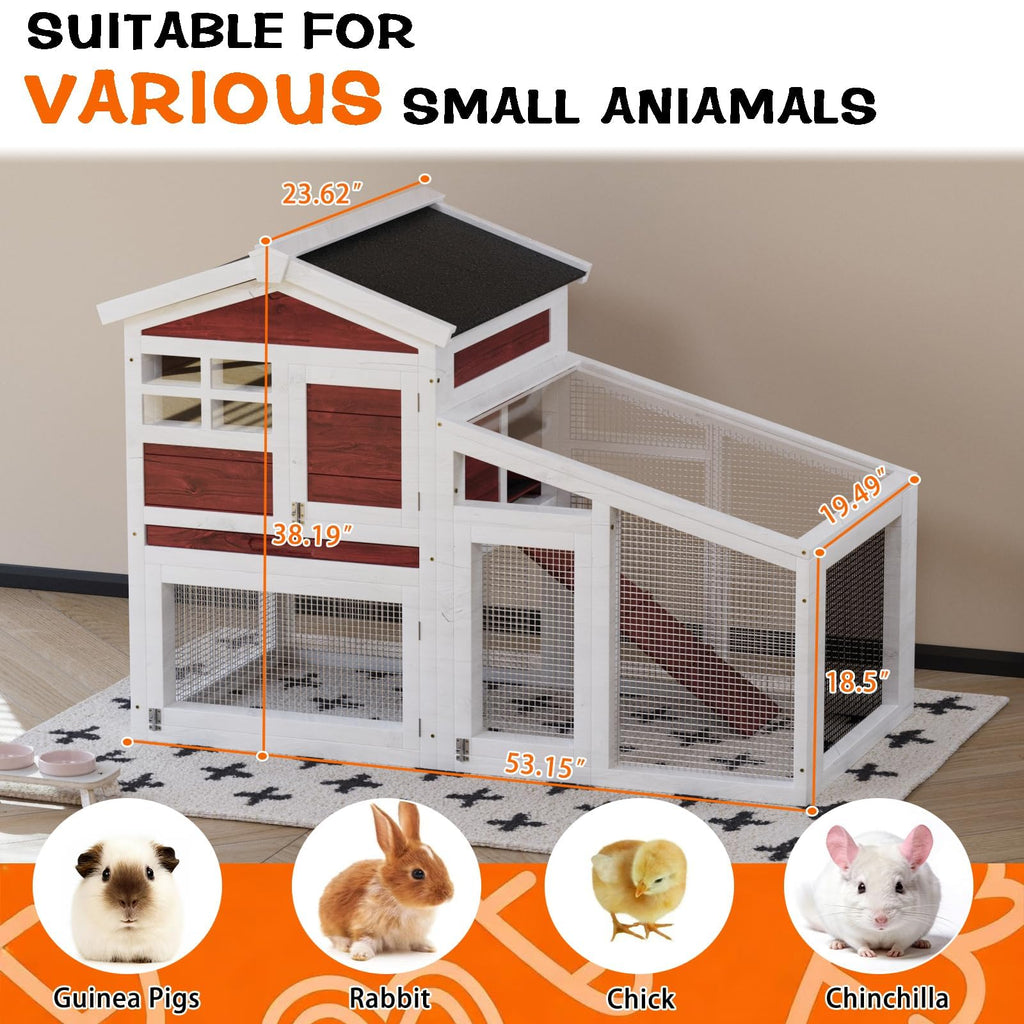 Weatherproof Wooden Rabbit Hutch O450