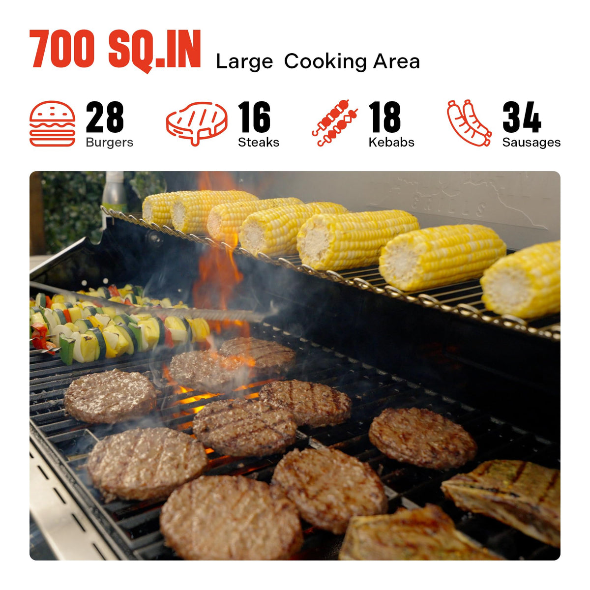 4+2 Burner Propane Gas Grill Stainless Steel S806