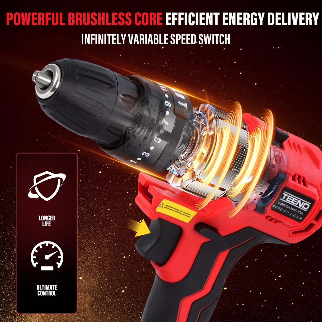 Cordless Brushless 9-in-1 Power Tool Combo Kit F5308
