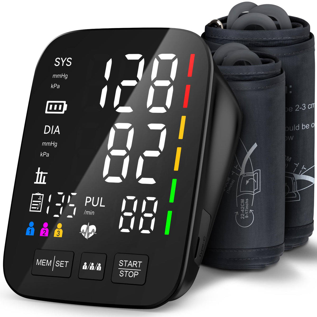 Blood Pressure Monitor with 2 Size Cuffs B19666