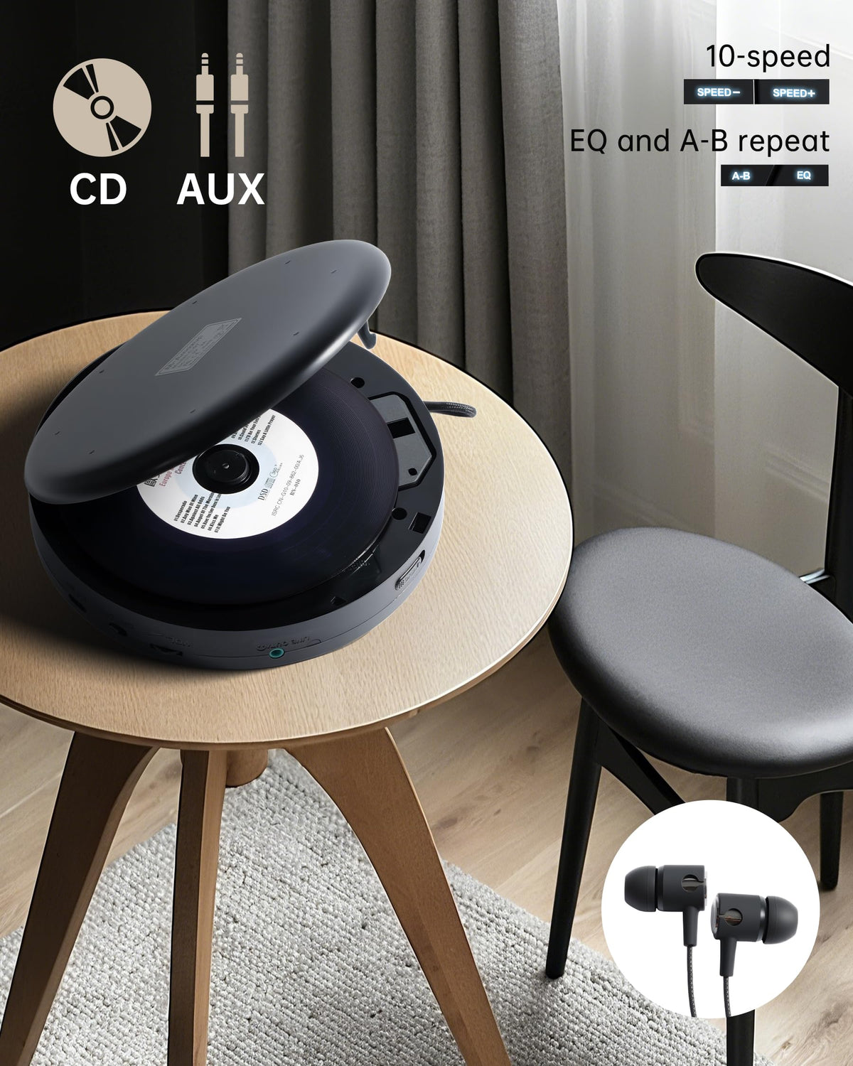 Portable CD Player with Speakers M849053