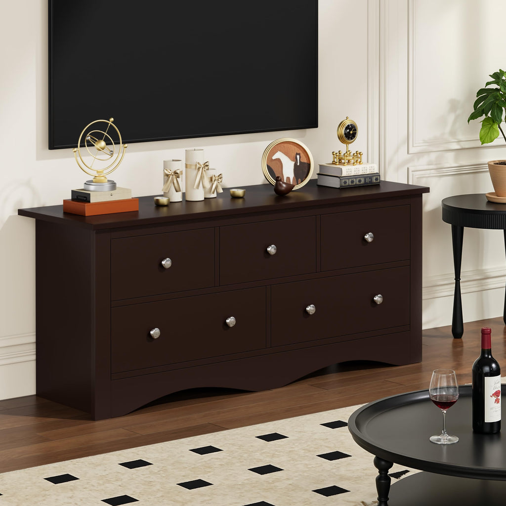 Brown 5 Drawer Dresser D8623