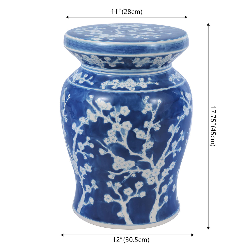 Ceramic Garden Stool 18" Side Table O50808
