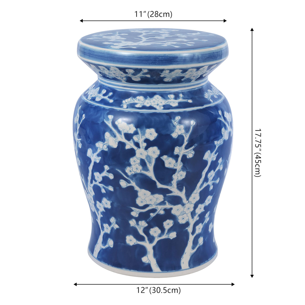 Ceramic Garden Stool 18" Side Table O50808
