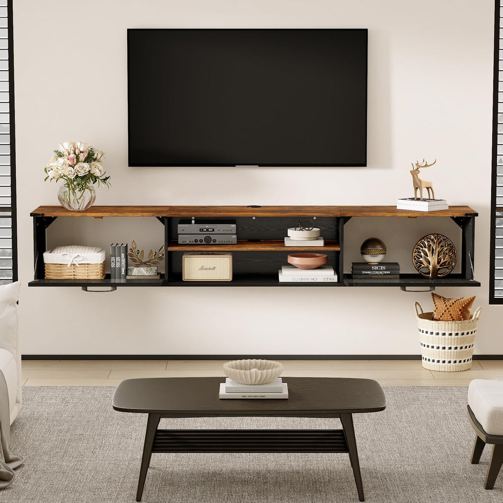 70" Black Floating TV Stand M223702