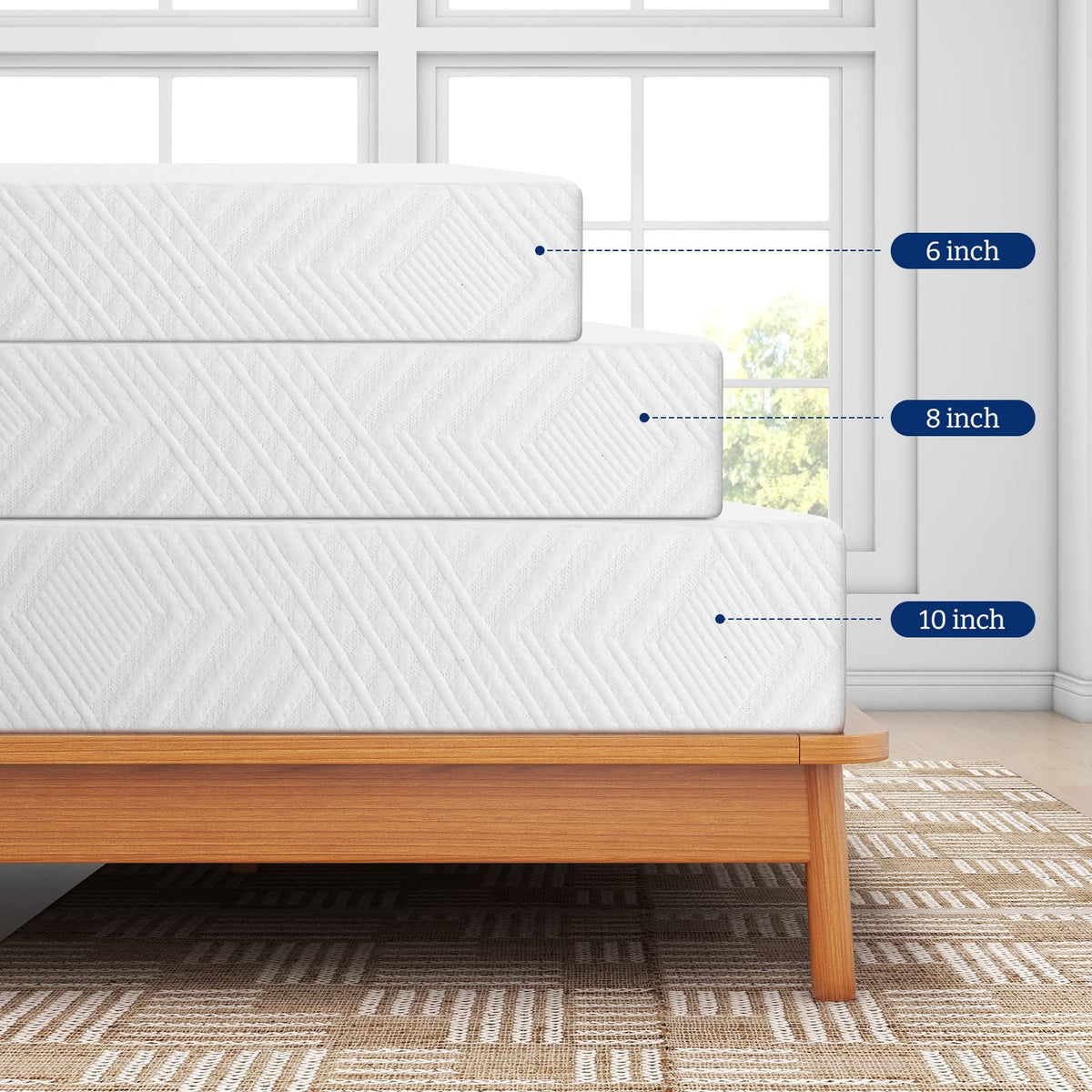 Twin 6 Inch Memory Foam Mattress U164989