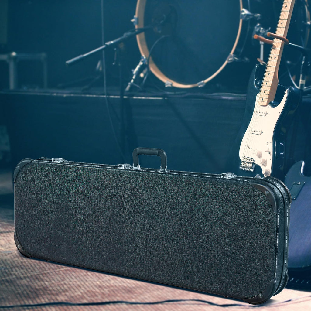 Black Electric Guitar Wood Hard Case with Handle G96454