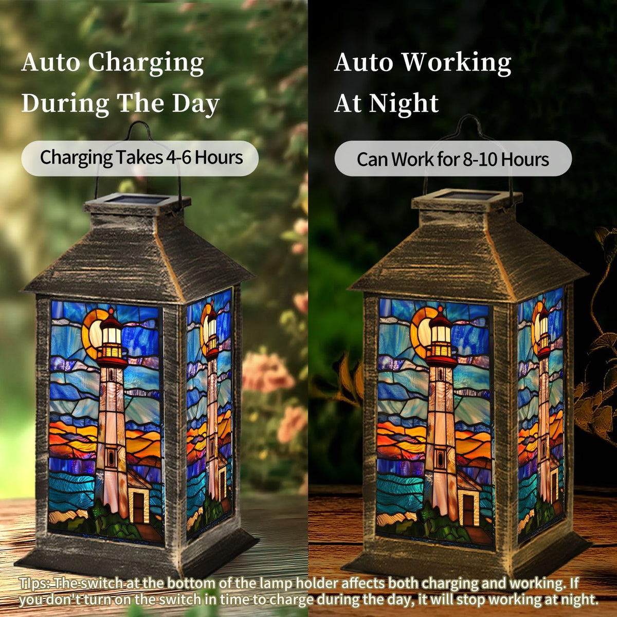 Solar Powered Waterproof Hanging Lantern 1 Pack E928