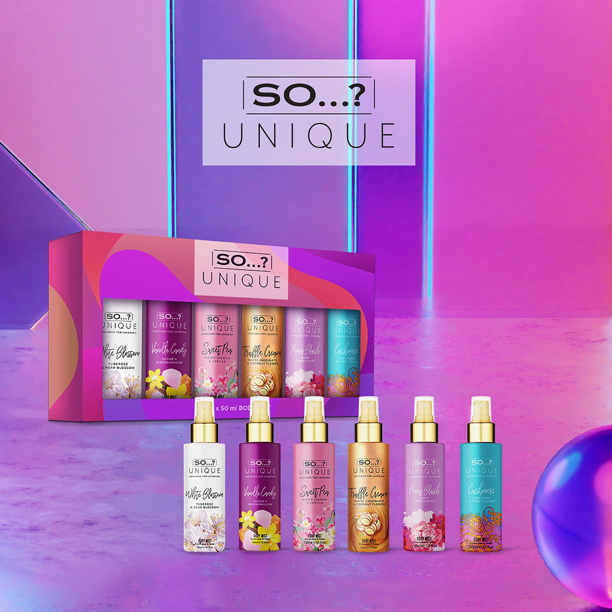 Unique Body Mist Set, 6 pcs M314452