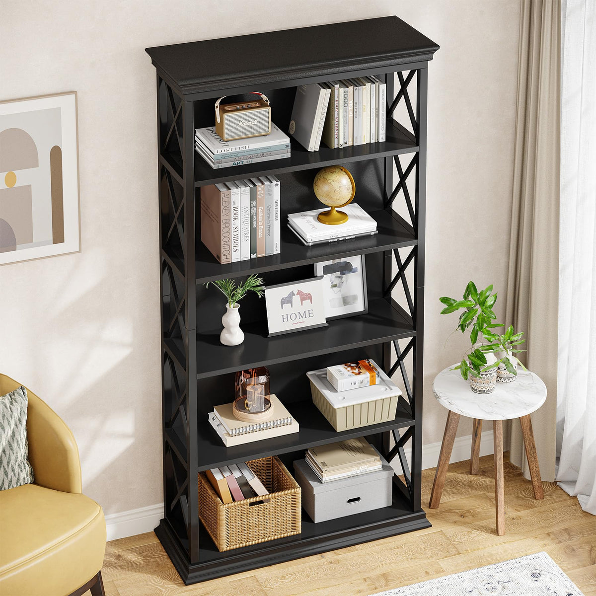 71 Inches 6-Tier Bookcase E221