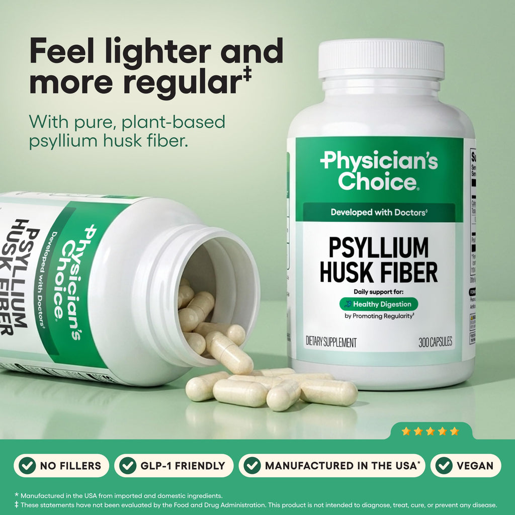 Vegan Psyllium Husk Fiber 300 Capsules V973