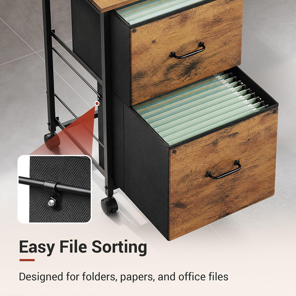 2 Drawer Mobile File Cabinet K669