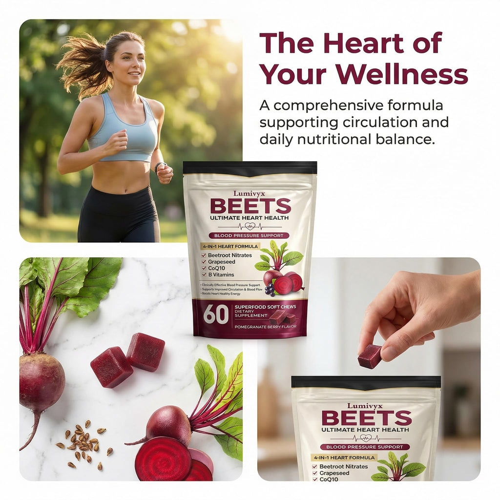 Beet Chews with Grape Seed Extract & CoQ10 - 60 Chews T786