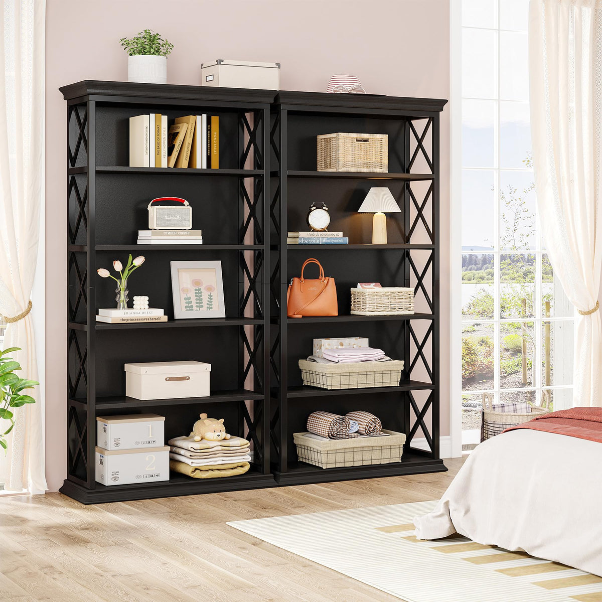 71 Inches 6-Tier Bookcase E221