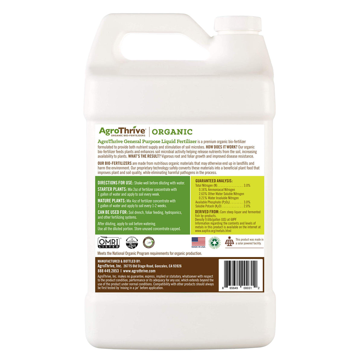 Organic Liquid Fertilizer 1 Gal Y963992
