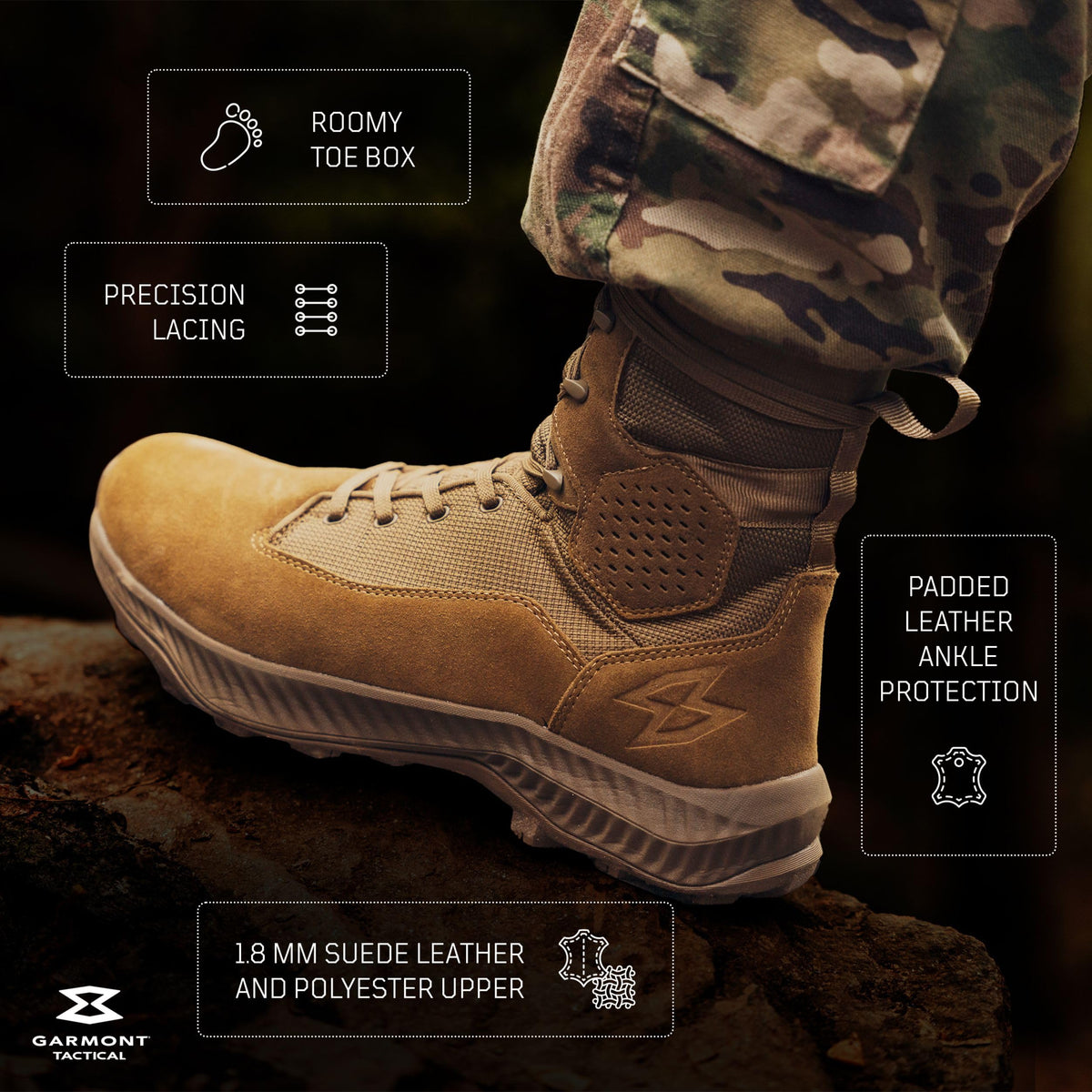 Suede Combat Boots Q880