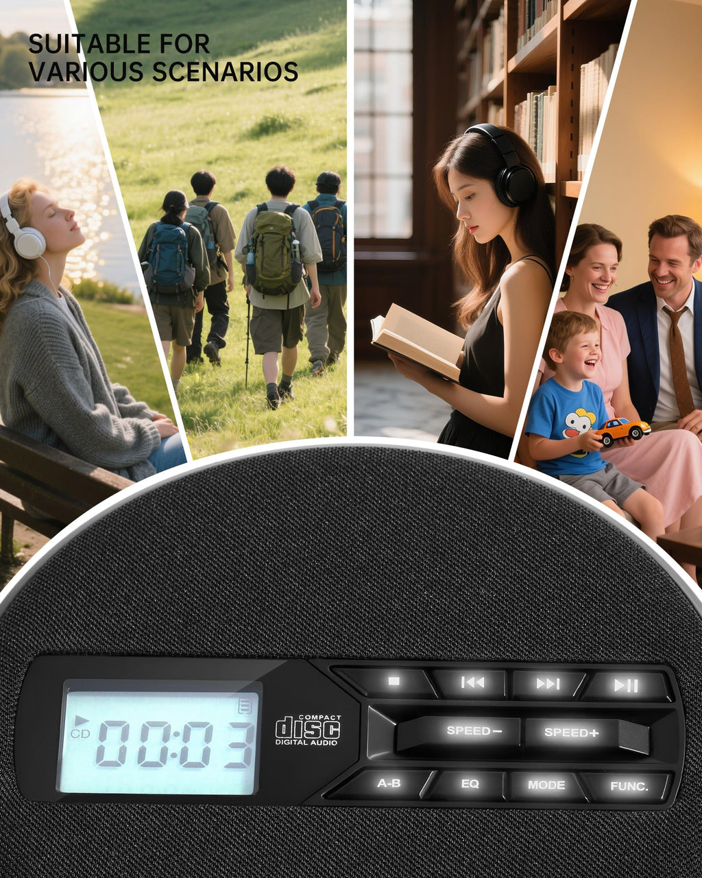 Portable CD Player with Speakers M849053