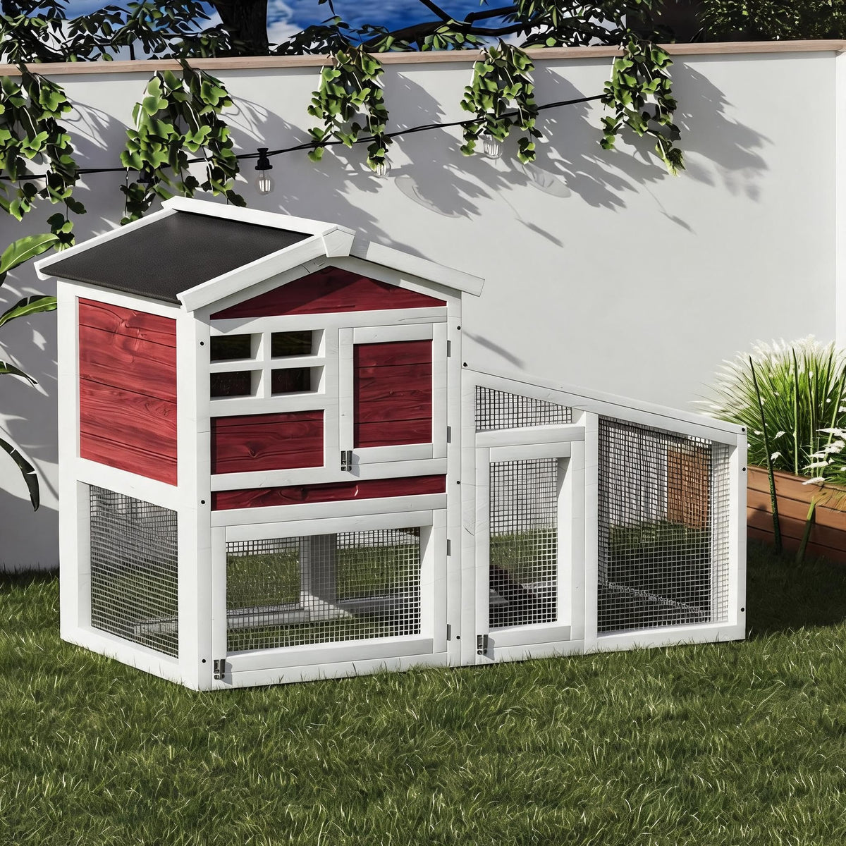 Weatherproof Wooden Rabbit Hutch O450
