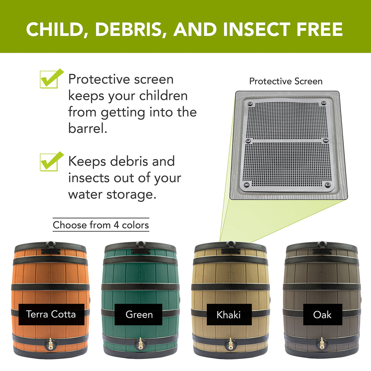 50 Gallon Rain Barrel U830076