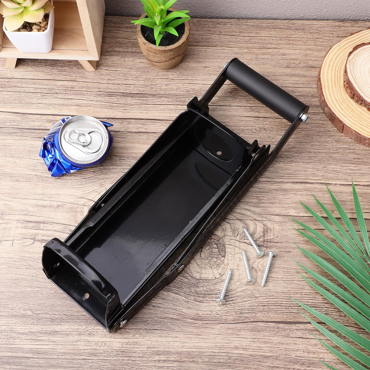 Wall Mounted Stainless Steel Can Crusher with Bottle Opener G792