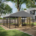 10X10FT Double Door Dog Kennel with Roof J738